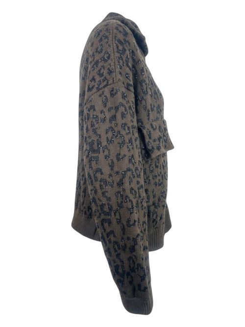 giacca donna maculata paillettes marrone ( Nude ) | 1101W25552577